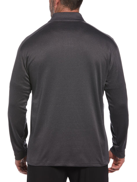 Lightweight Waffle Tall Long Sleeve Shirt in Black 2XL / Extra Tall / Black