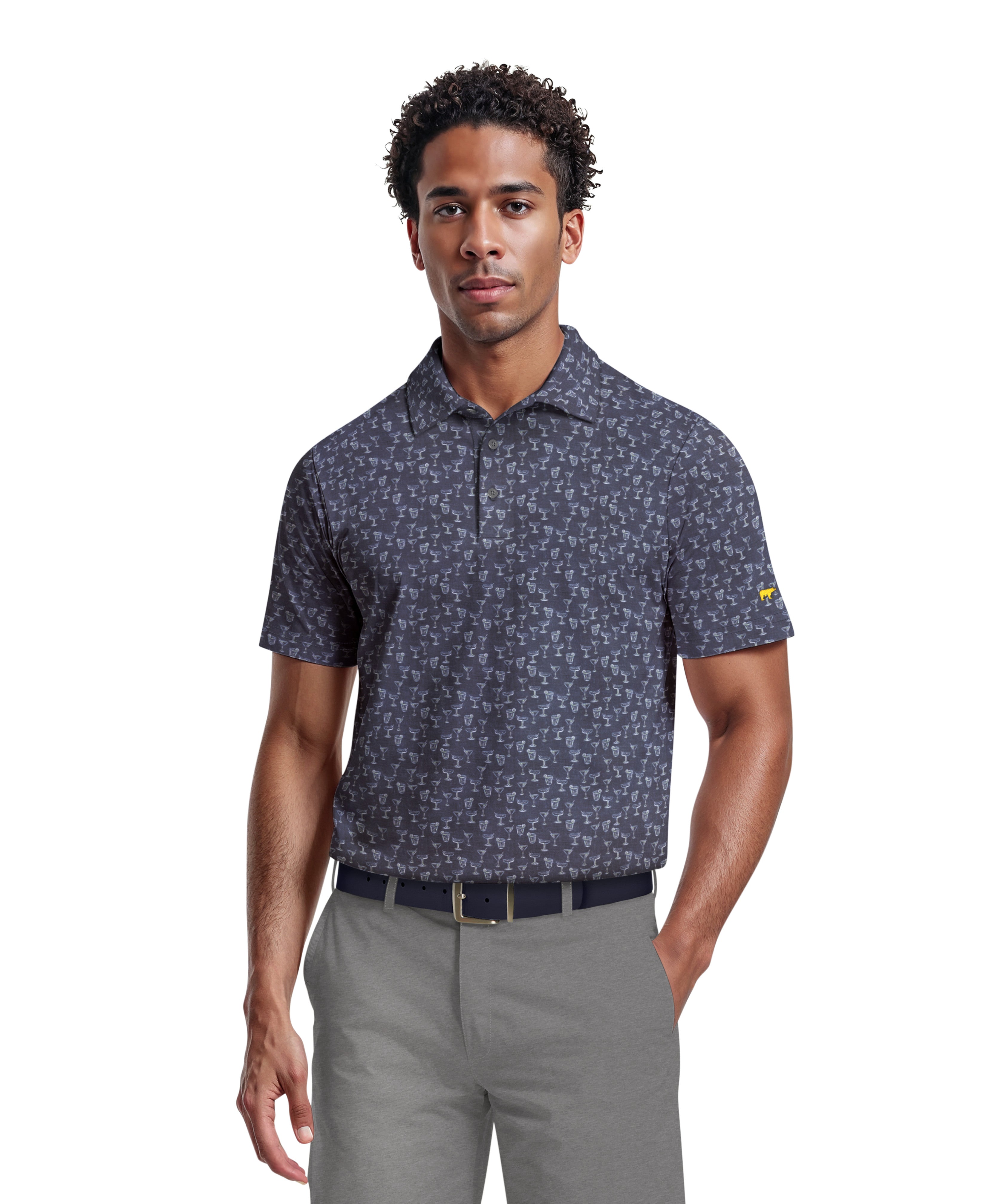 Men's Drinks Conversational Polo – Golf Apparel Shop