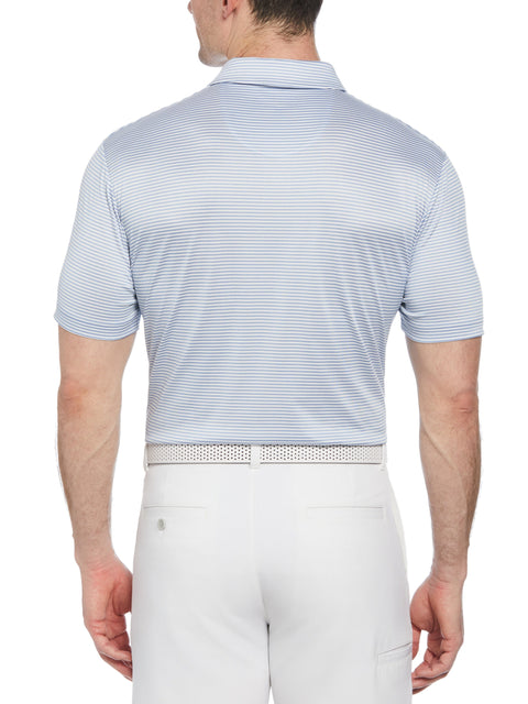 Short Sleeve 2 Color P/D Stripe Polo  (Bel Air Blue) 