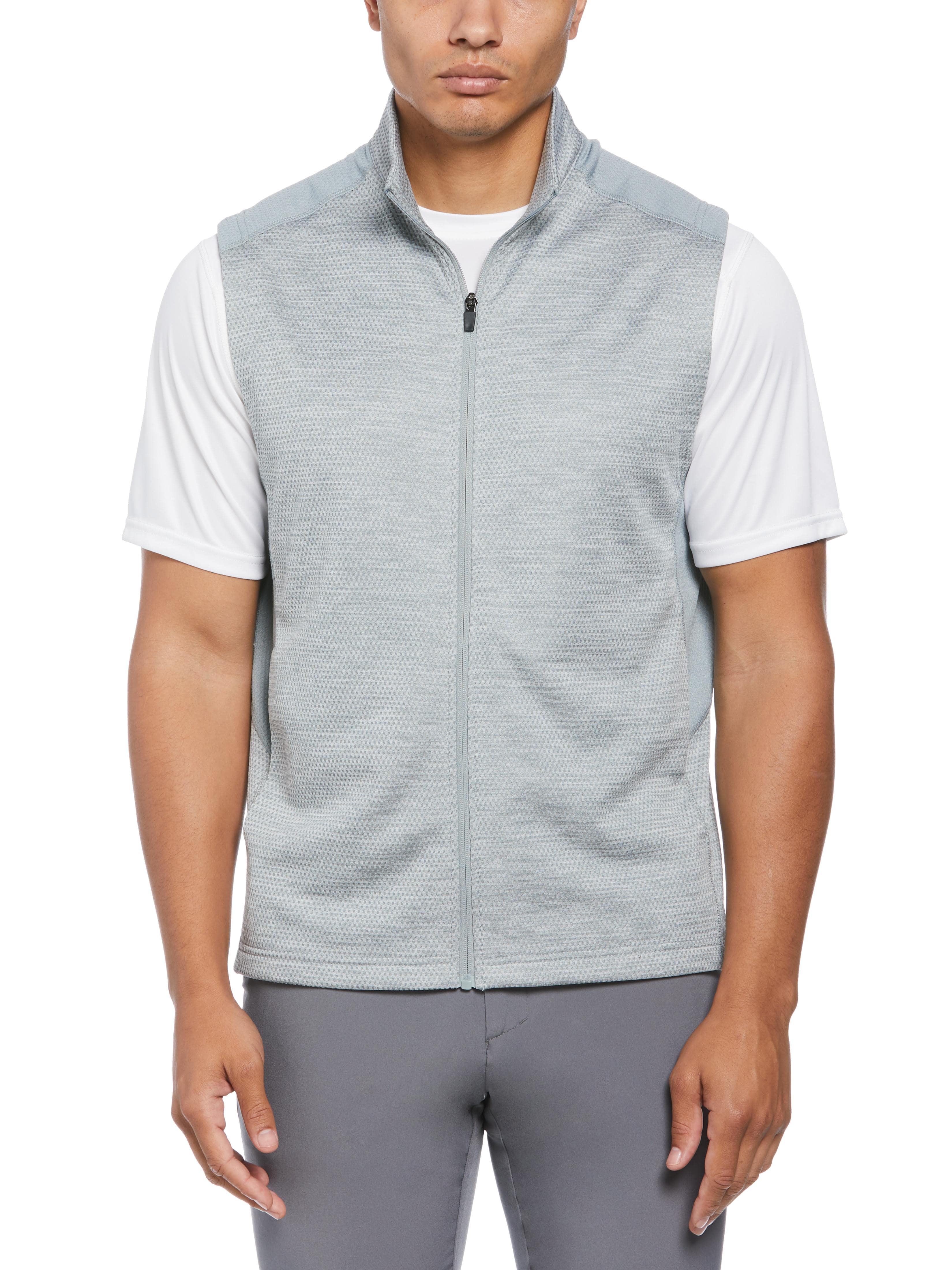 Men's Two Tone Space Dye Full Zip Golf Vest – Golf Apparel Shop