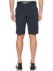 Men's Flat Front Solid Golf Short with Active Waistband and Media Pocket