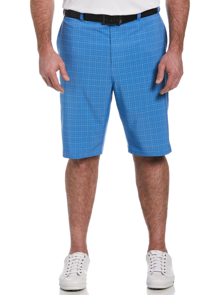 Big & Tall 4-Way Stretch Plaid Short (Moody) 