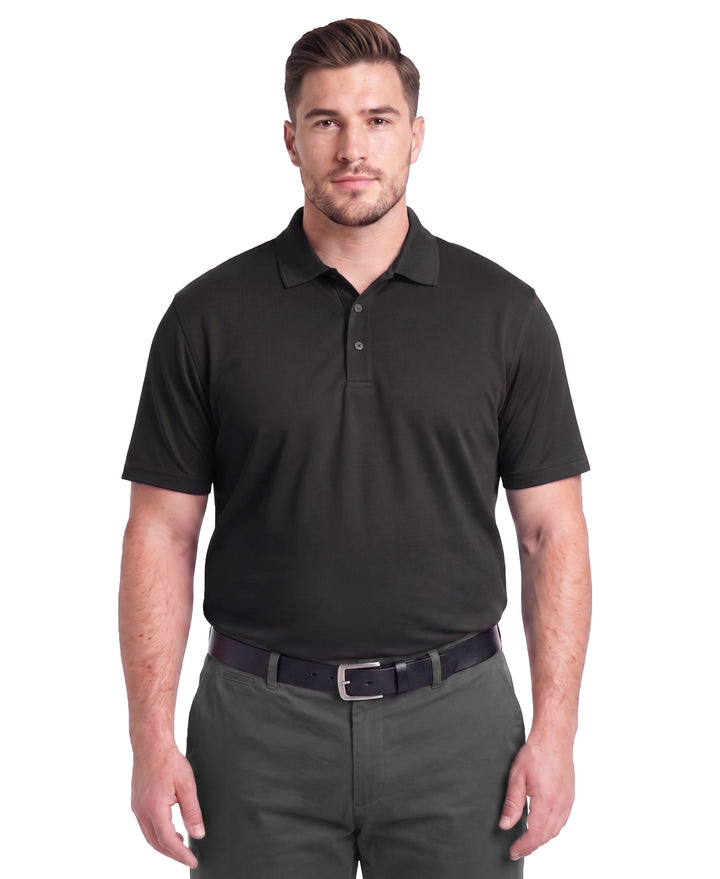 Big & Tall Airflux Solid Mesh Golf Polo (Caviar) 