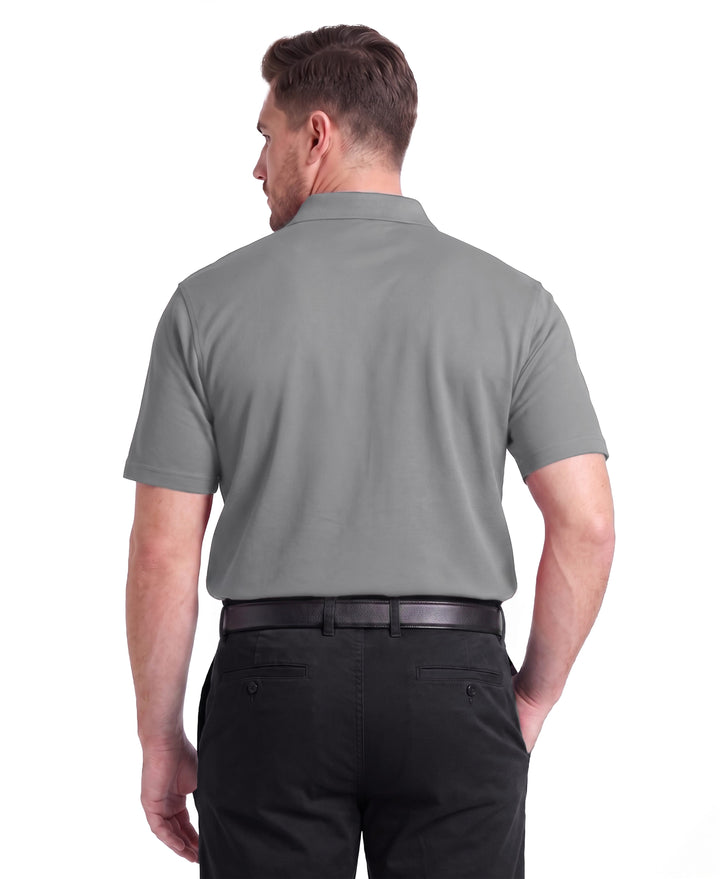 Big & Tall Airflux Solid Mesh Golf Polo (Asphalt) 