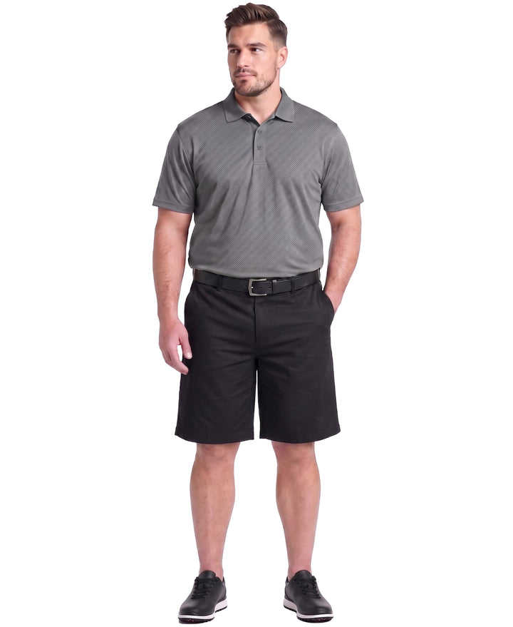 Big & Tall Airflux Solid Mesh Golf Polo (Asphalt) 