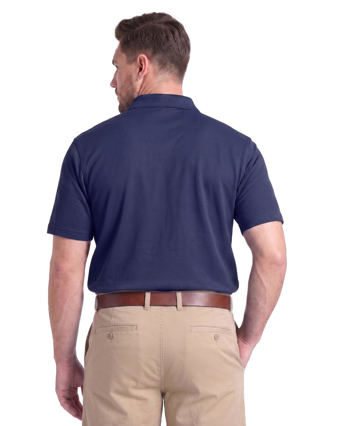 Big & Tall Airflux Solid Mesh Golf Polo (True Navy) 