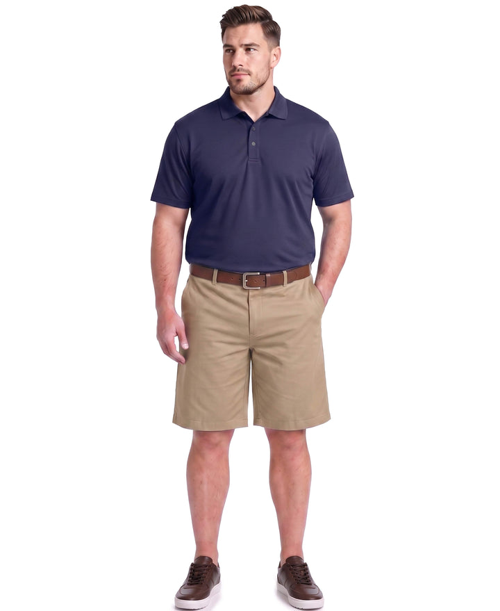 Big & Tall Airflux Solid Mesh Golf Polo (True Navy) 