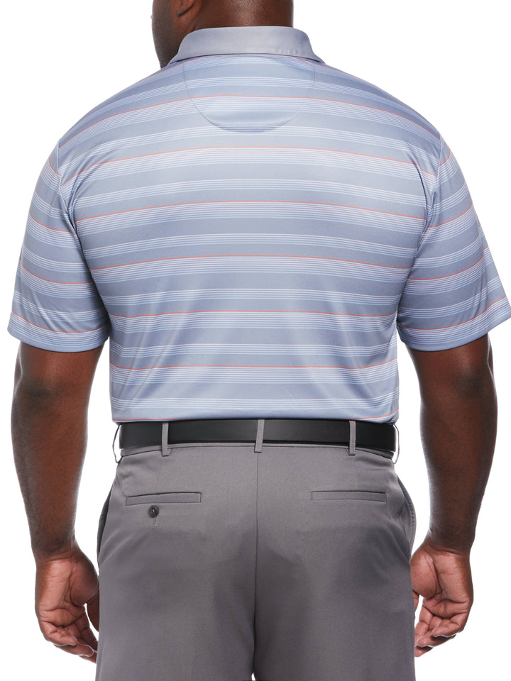 Big & Tall All-Over Energy Stripe Golf Polo