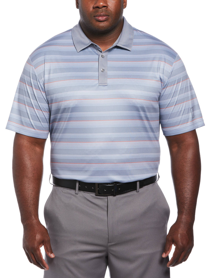 Big & Tall All-Over Energy Stripe Golf Polo