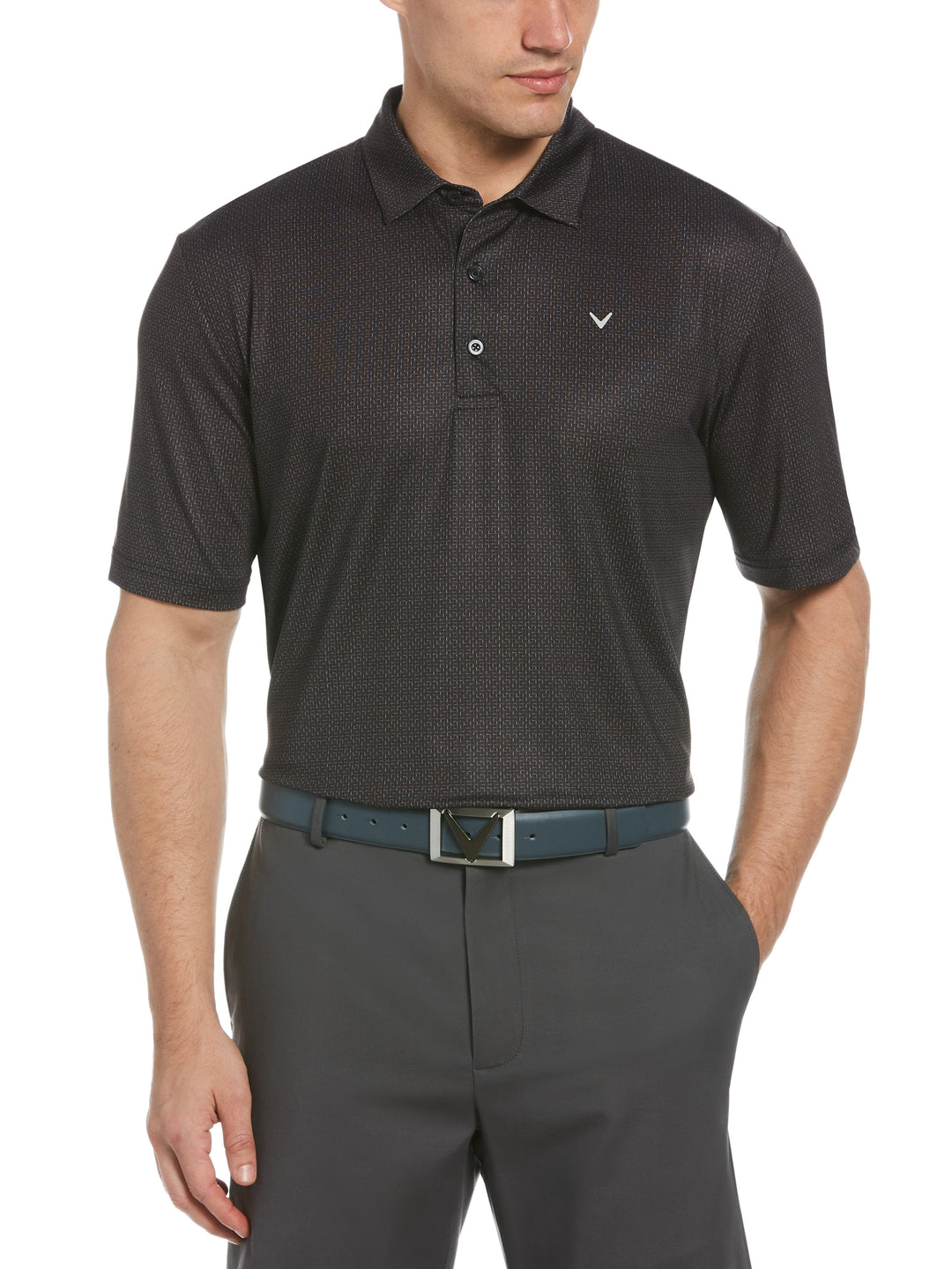 Big & Tall Allover Grid Polo