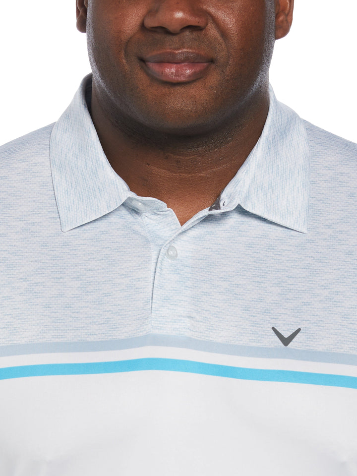 Big & Tall Color Block Pattern Golf Polo