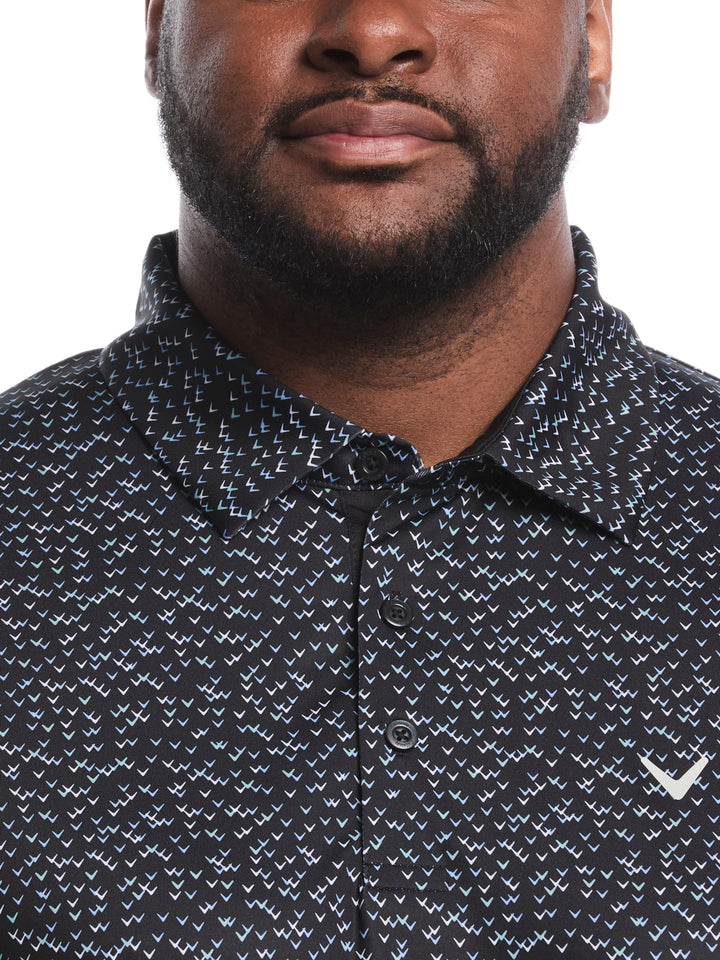 Big & Tall Confetti Chevron All Over Polo