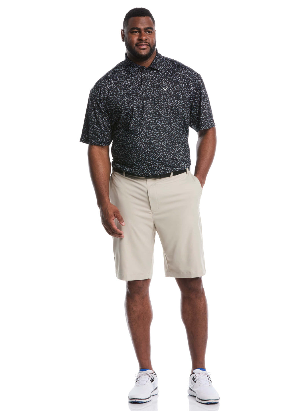 Big & Tall Confetti Chevron All Over Polo