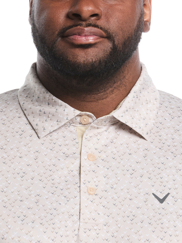 Big & Tall Confetti Chevron All Over Polo