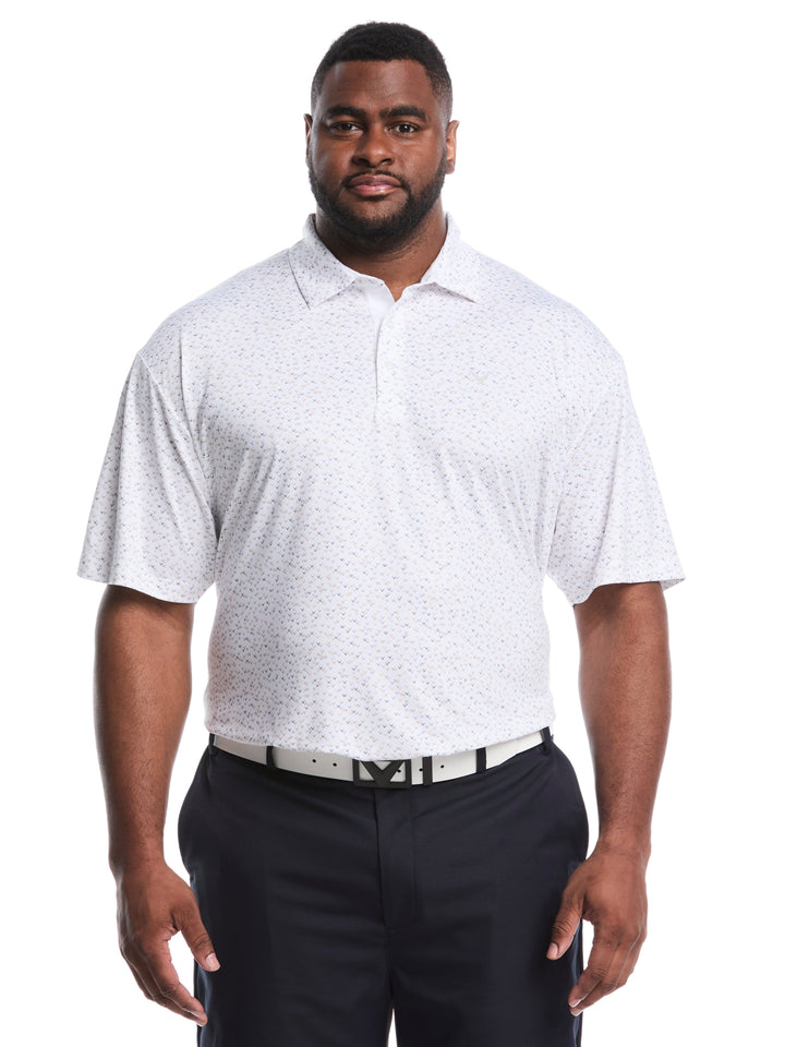 Big & Tall Confetti Chevron All Over Polo
