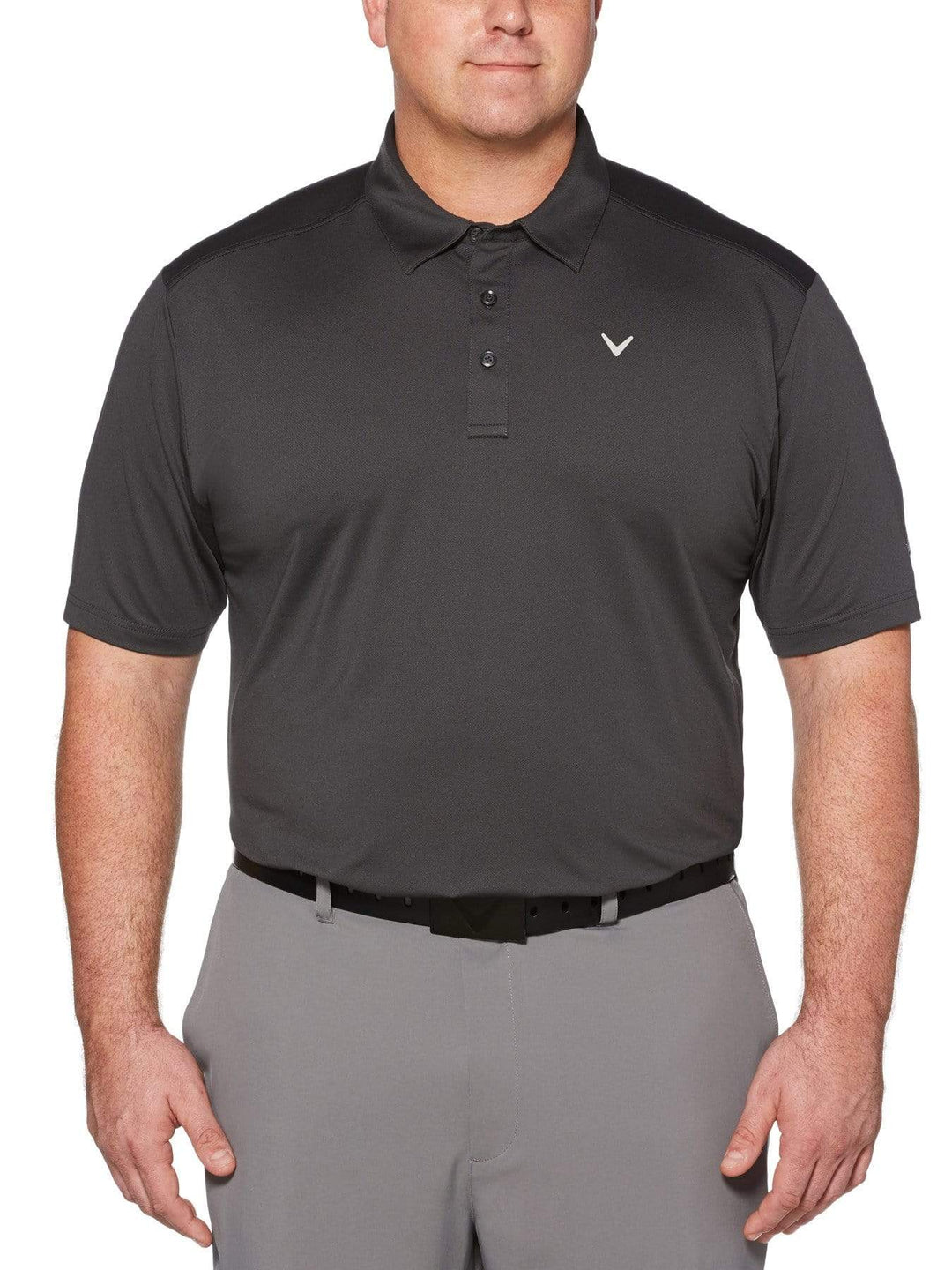Big & Tall Cooling Micro Hex Polo with Chevron