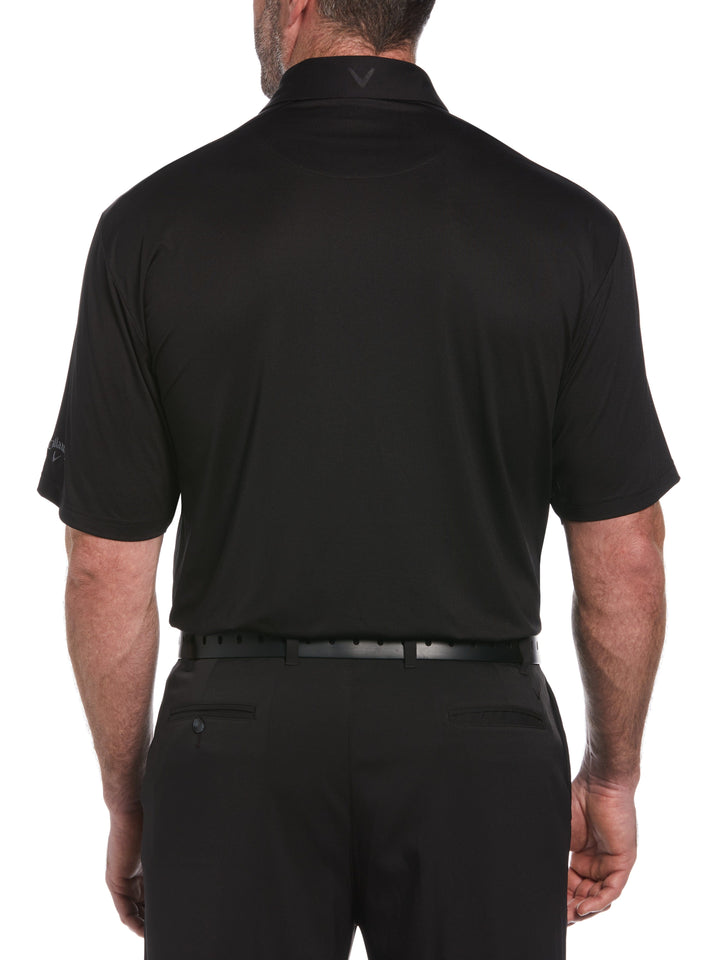 Big & Tall Cooling Micro Hex Polo with Chevron (Caviar) 