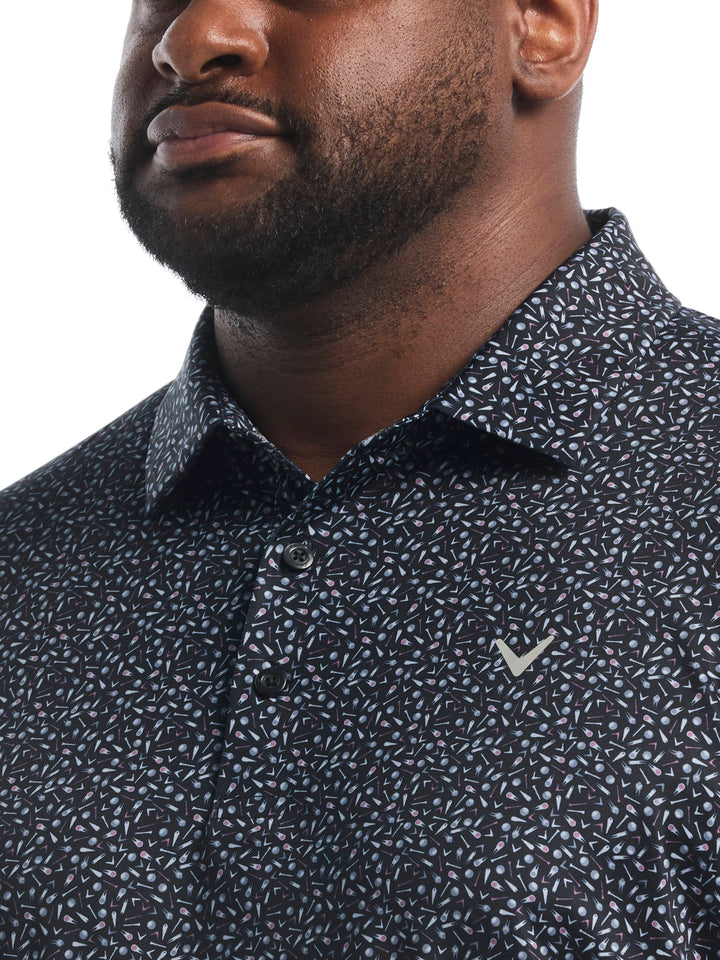 Big & Tall Course Essentials Confetti Print Polo