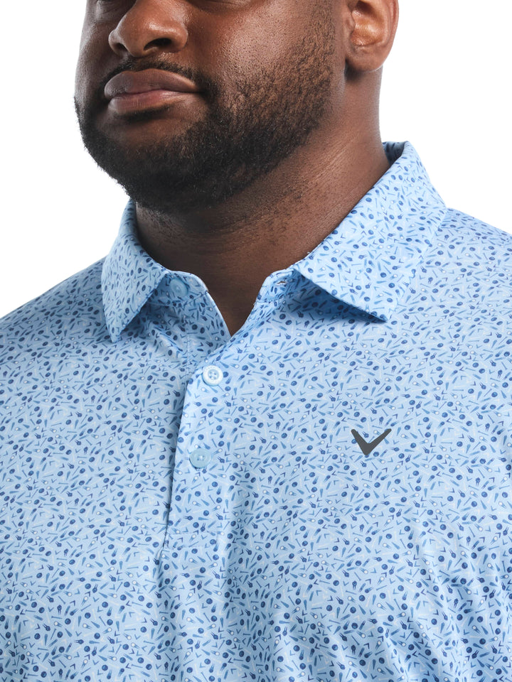 Big & Tall Course Essentials Confetti Print Polo