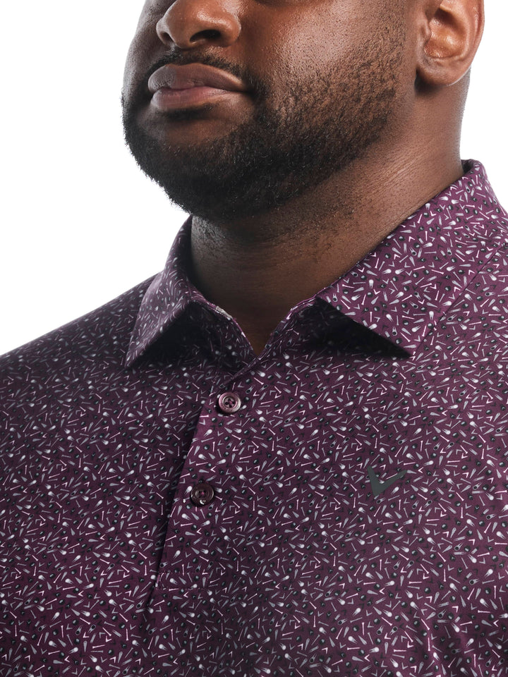 Big & Tall Course Essentials Confetti Print Polo
