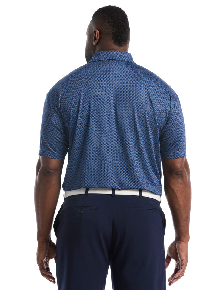 Big & Tall Engineered Blocked Geo Print Polo