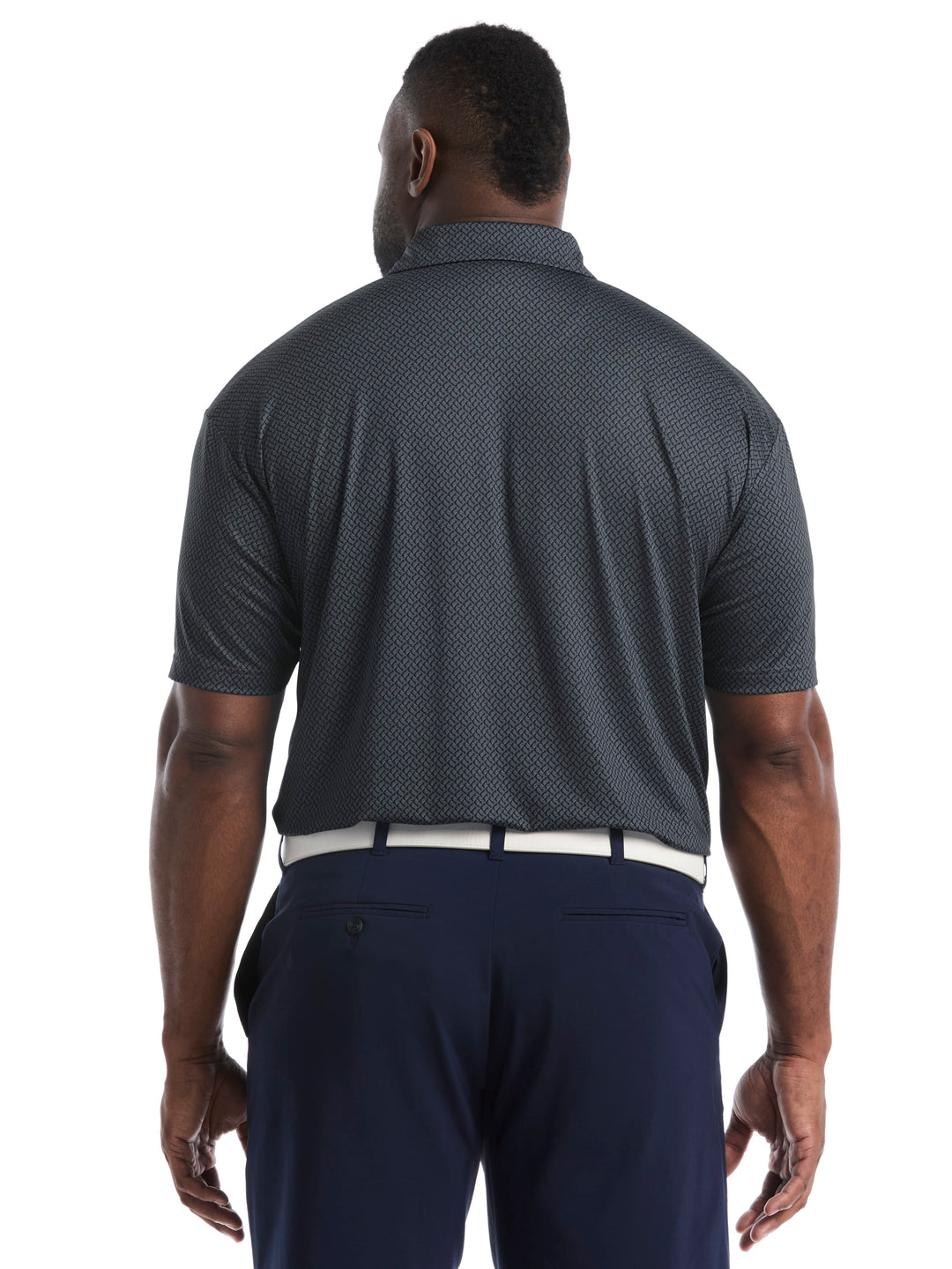 Big & Tall Engineered Blocked Geo Print Polo