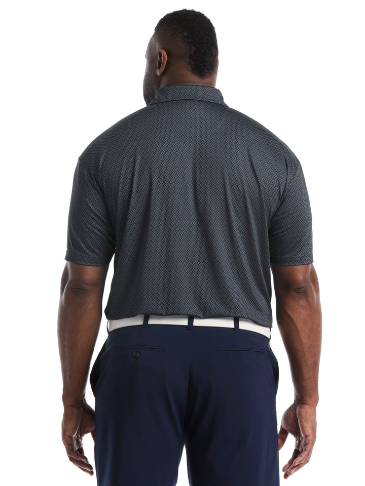 Big & Tall Engineered Blocked Geo Print Polo