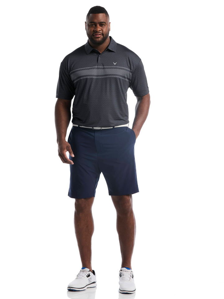 Big & Tall Engineered Blocked Geo Print Polo