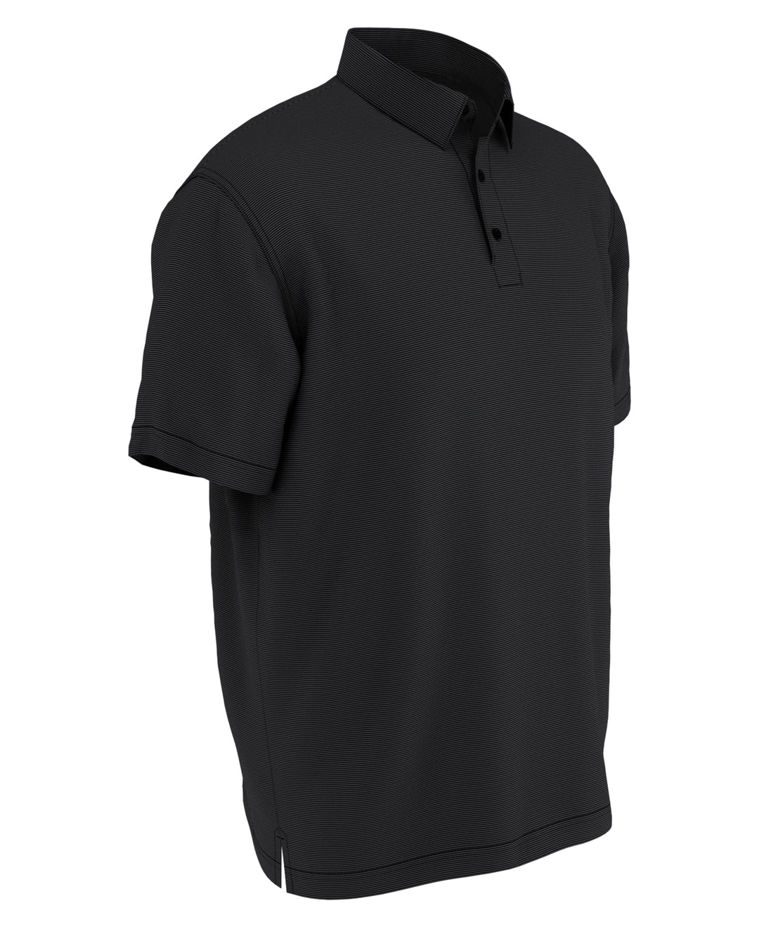 Big & Tall Fine Line Stripe Polo (Caviar) 