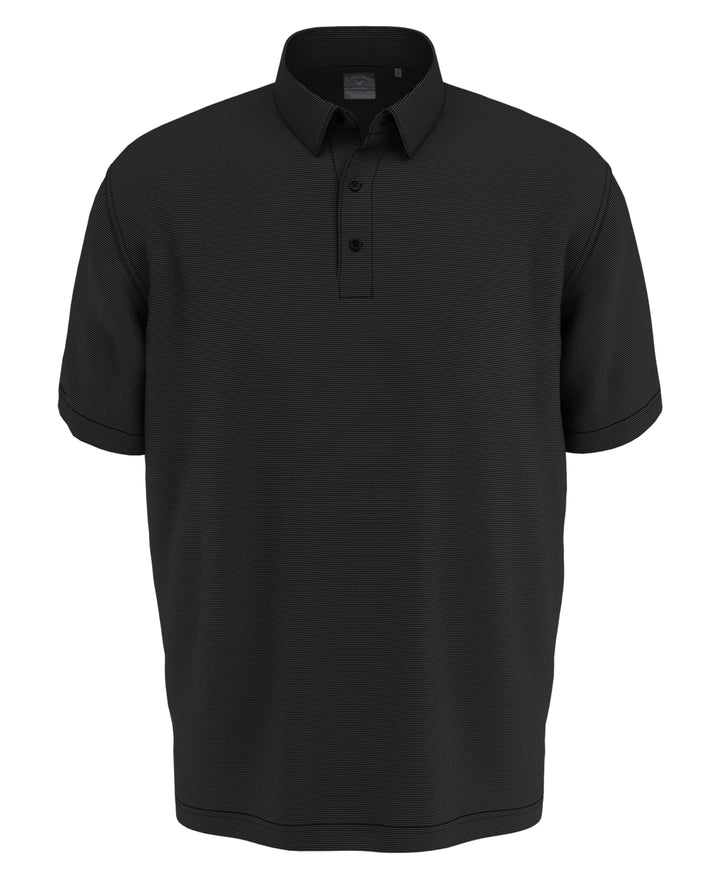 Big & Tall Fine Line Stripe Polo (Caviar) 