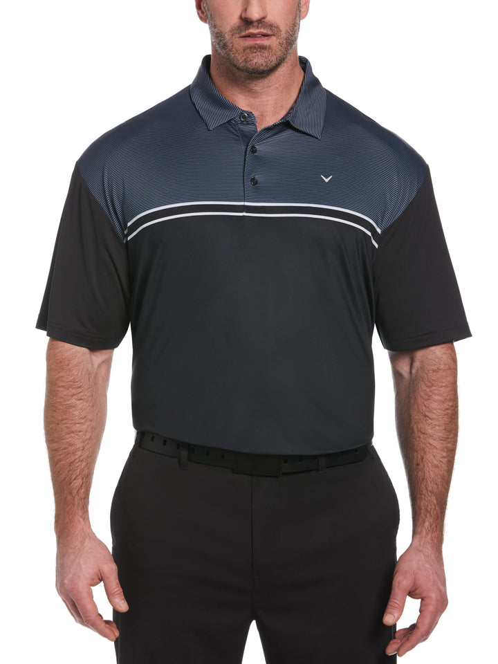 Big & Tall Finish Line Printed Polo (Caviar) 