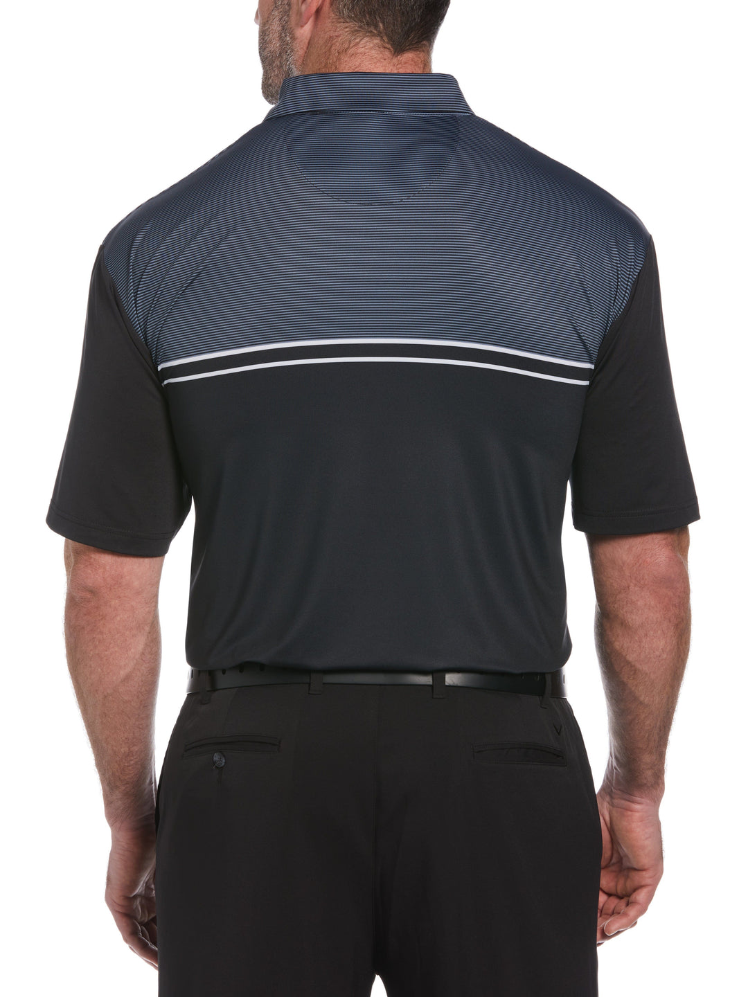 Big & Tall Finish Line Printed Polo (Caviar) 