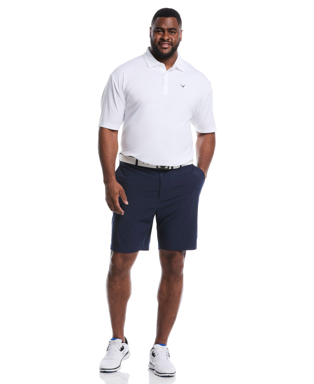 Flat Front Stretch Golf Shorts (Peacoat) 