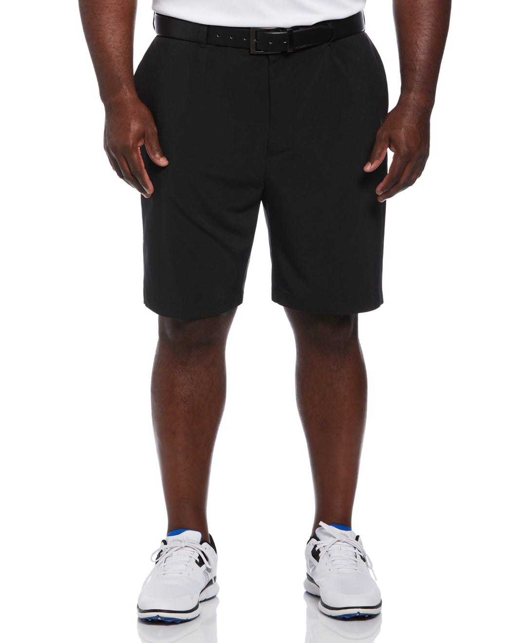 Flat Front Stretch Golf Shorts (Caviar) 