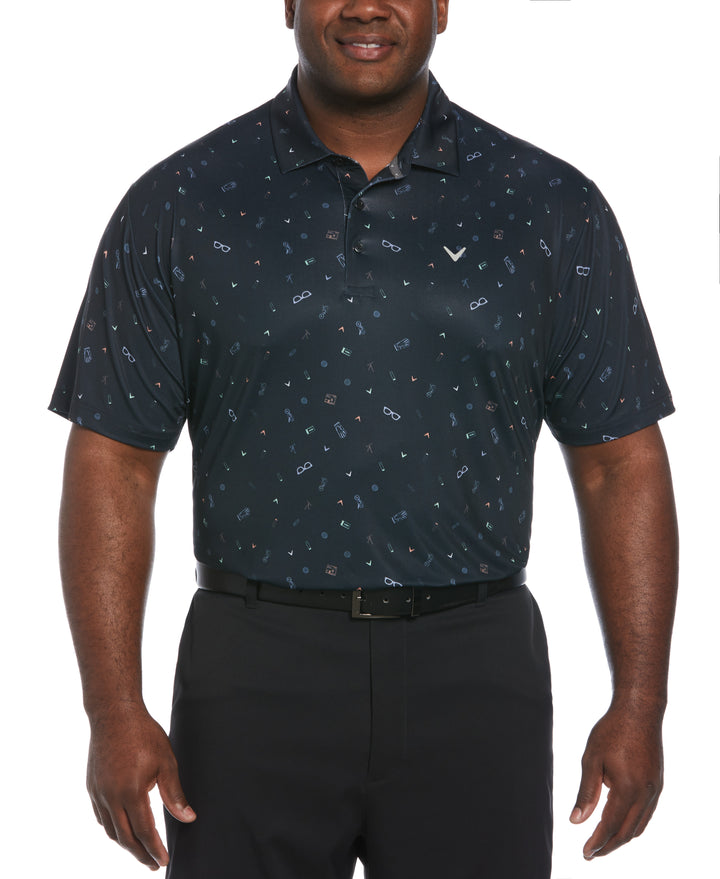 SMU SS ALL OVER GOLF BAG ESSENTIALS PRINT (Caviar) 