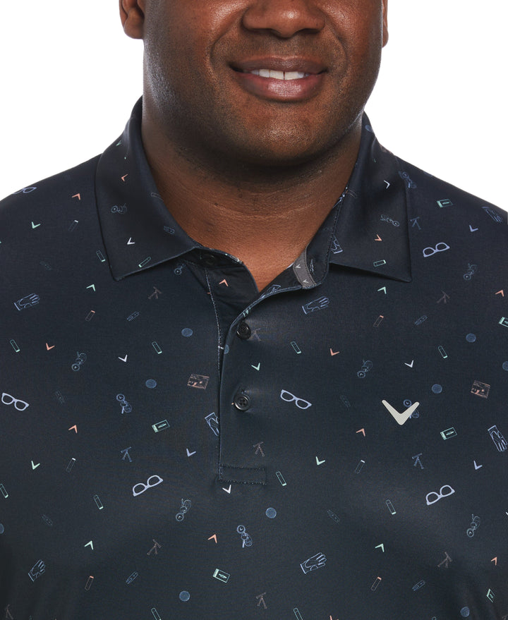 SMU SS ALL OVER GOLF BAG ESSENTIALS PRINT (Caviar) 