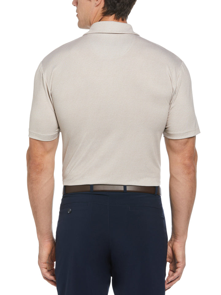 Big & Tall Heather Geo Print Golf Polo