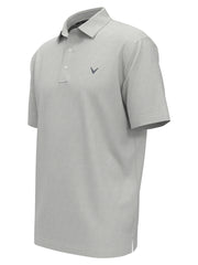 Big & Tall Heather Geo Print Golf Polo (Bright White) 