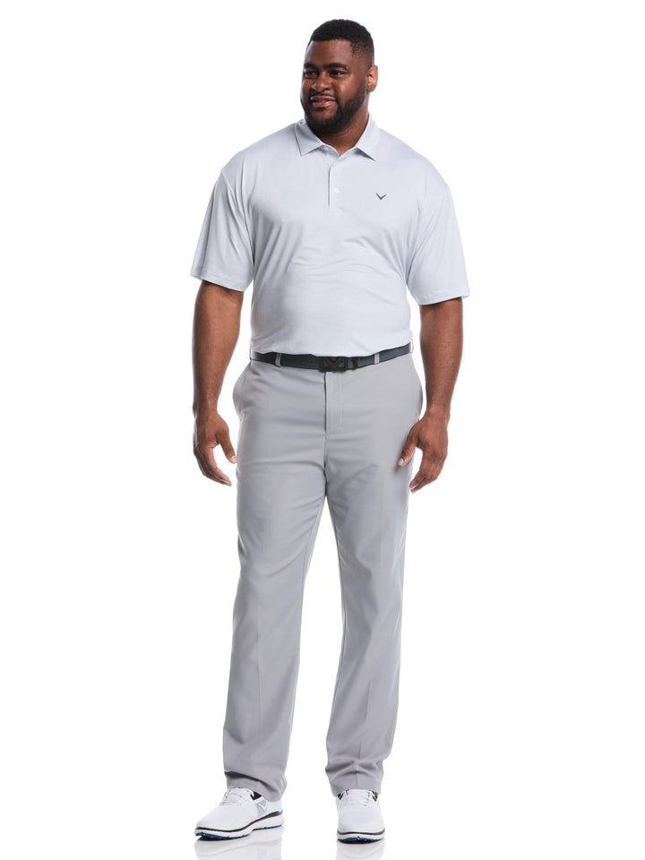 Big & Tall Heather Geo Print Golf Polo