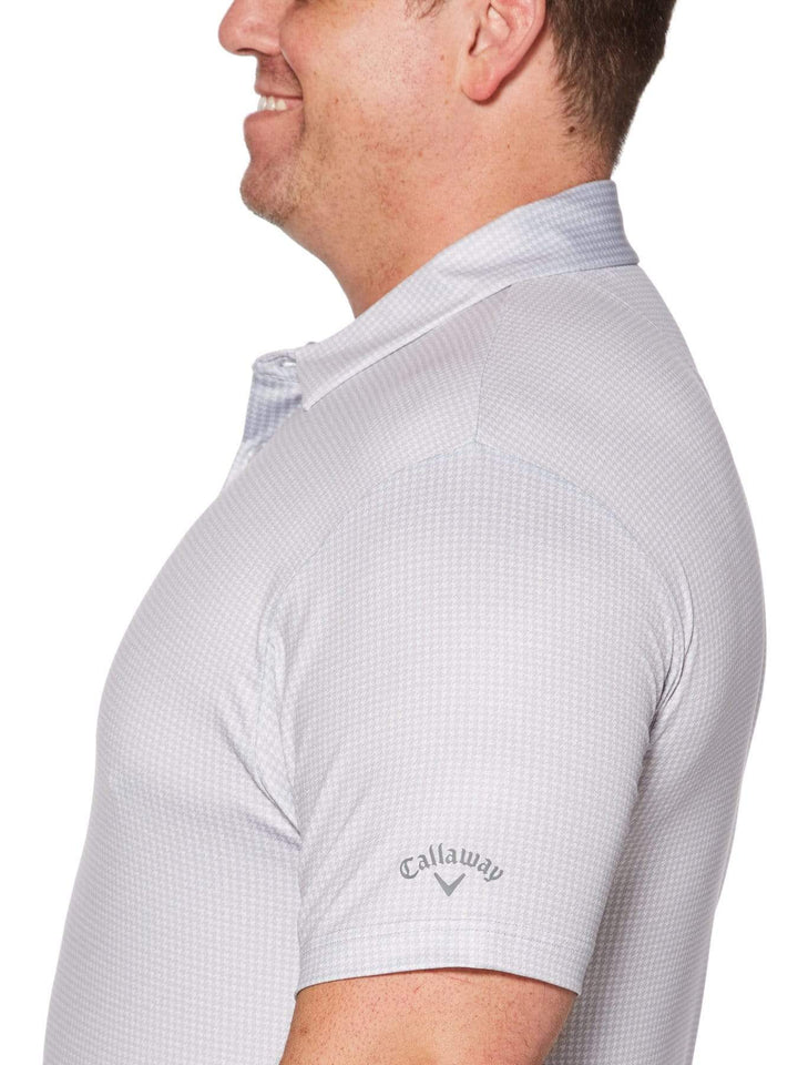 Big & Tall Houndstooth Printed Polo