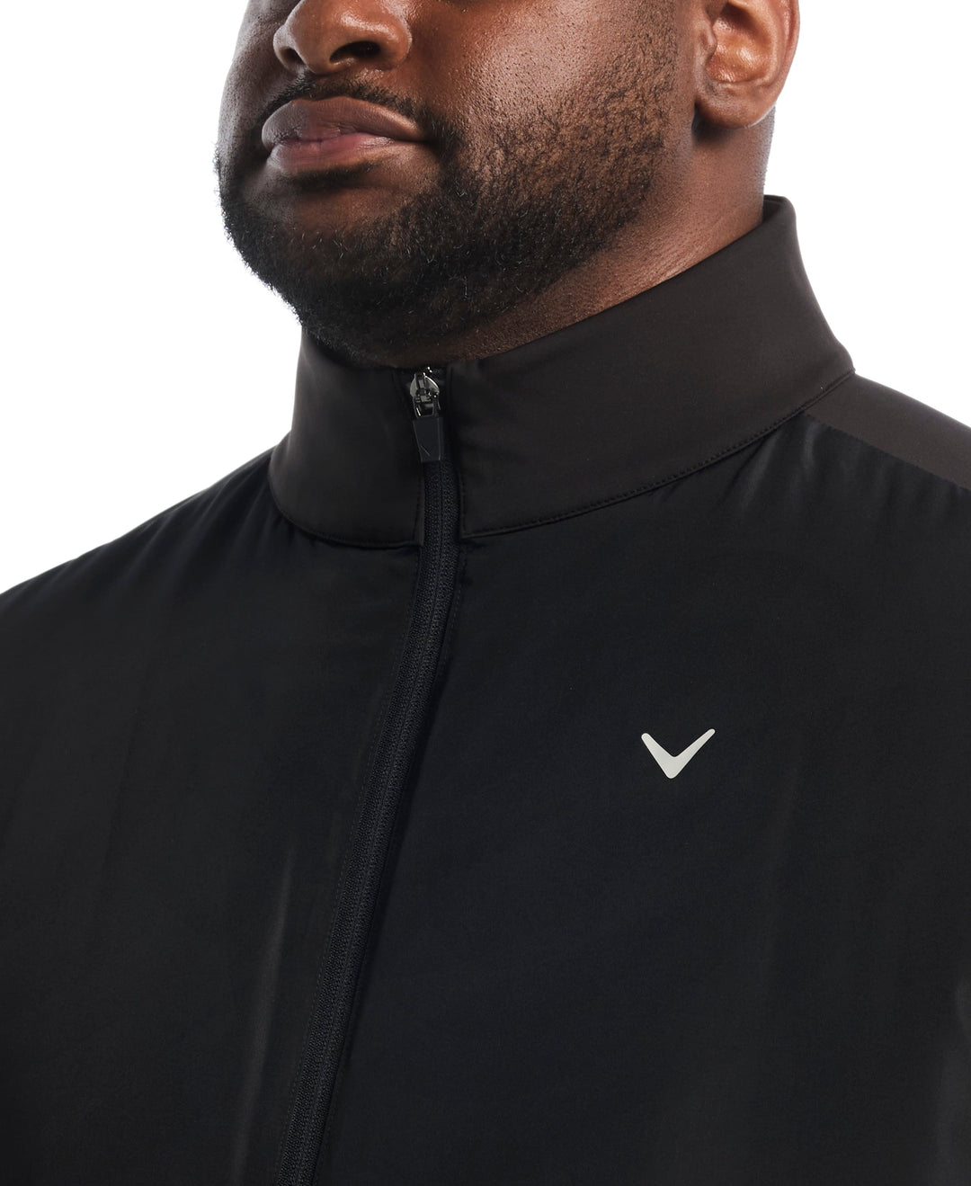 Big & Tall Insulated Mixed Media Full Zip Jacket (Caviar) 