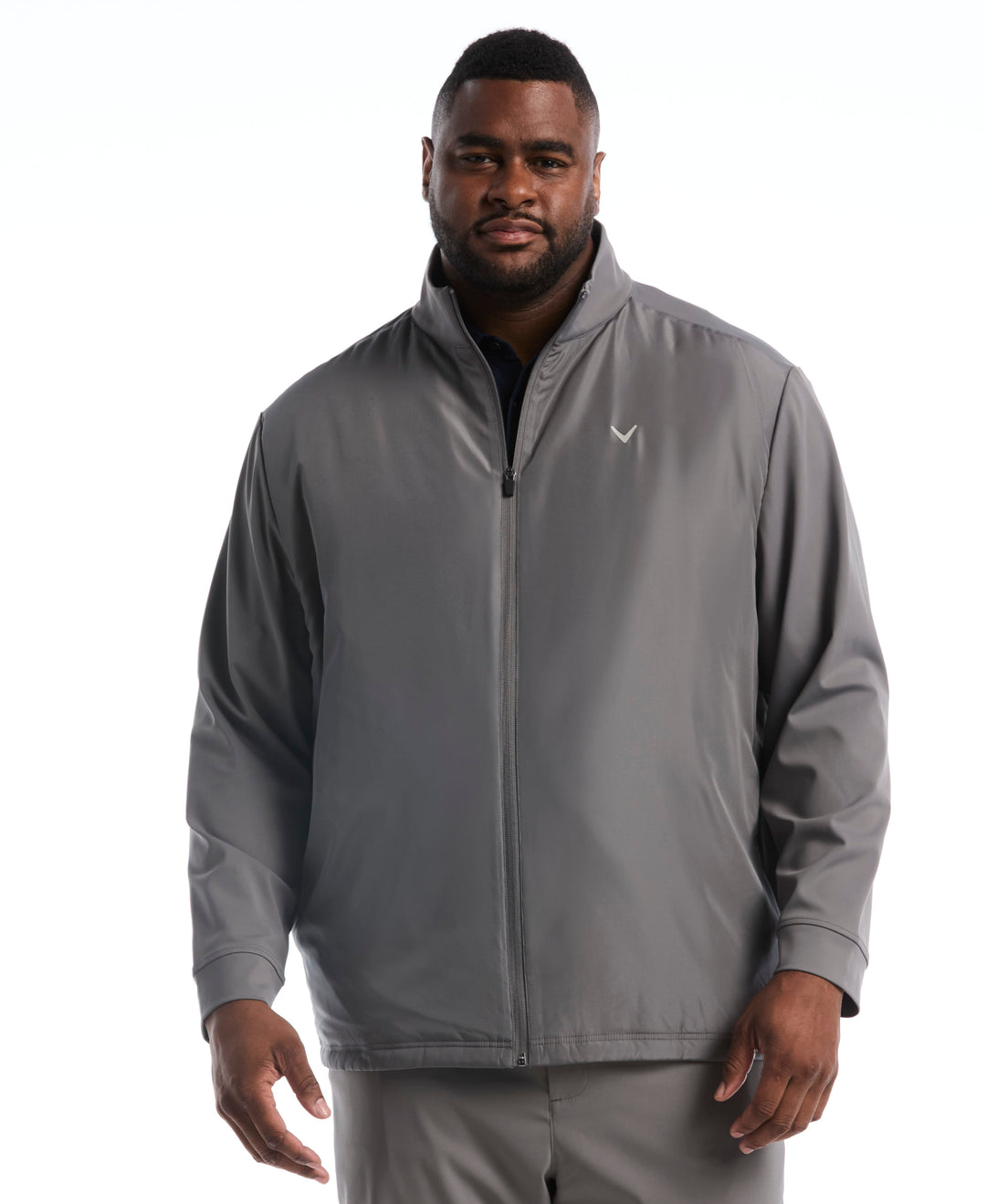 Big & Tall Insulated Mixed Media Full Zip Jacket (Quiet Shade) 