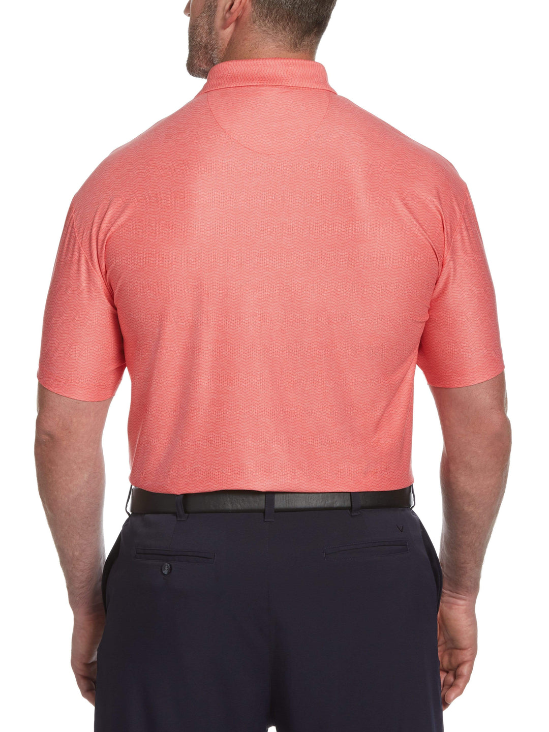 Big & Tall Jaspe Geometric Print Polo
