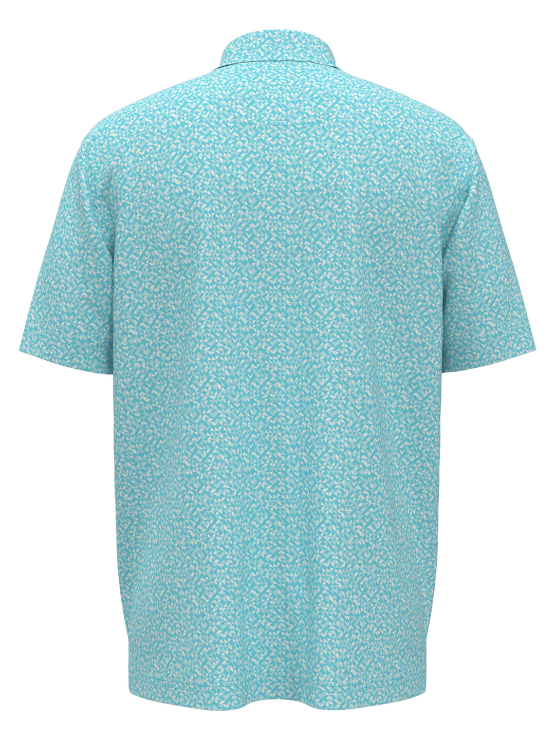 Big & Tall Linear Chevron Print Polo (Blue Radiance) 