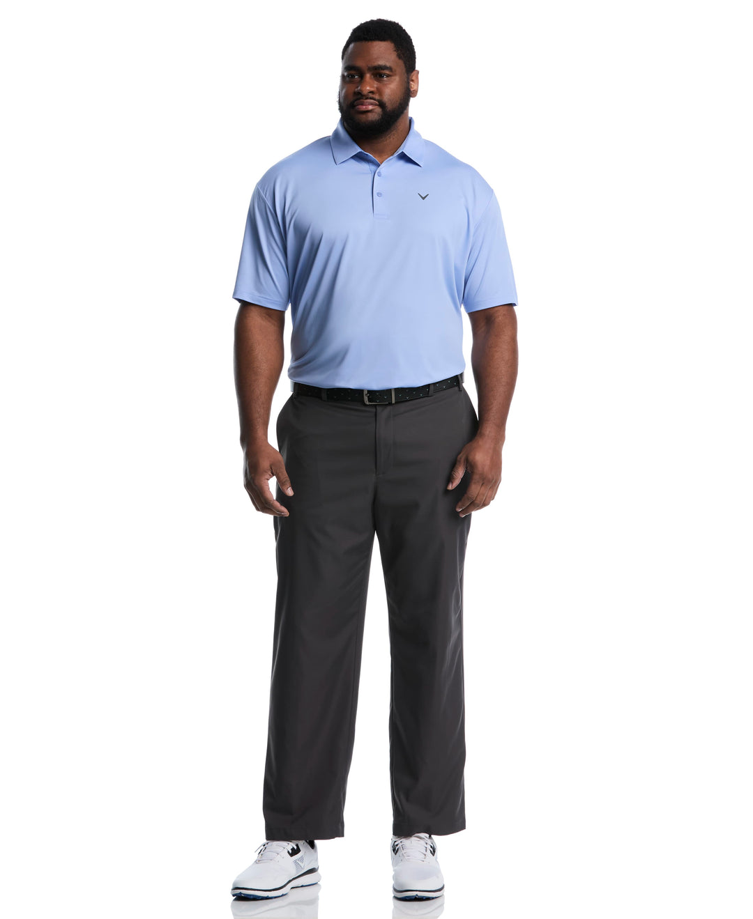 Big & Tall Micro Hex Golf Polo (Chambray) 