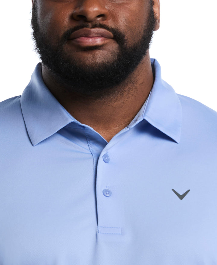 Big & Tall Micro Hex Golf Polo (Chambray) 