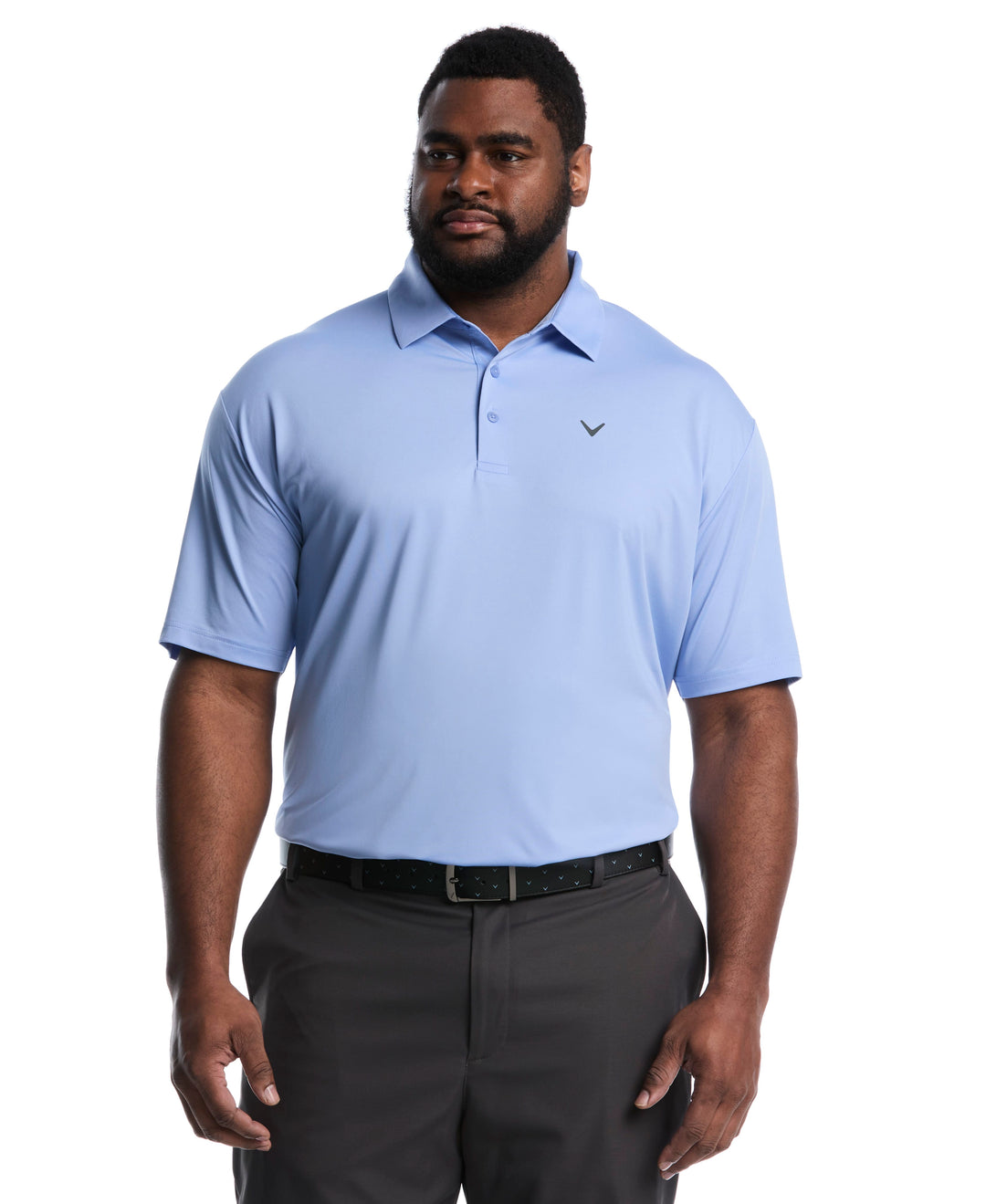 Big & Tall Micro Hex Golf Polo (Chambray) 