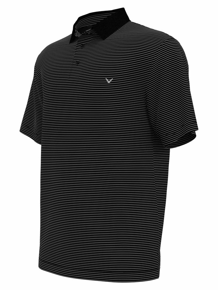 Big & Tall Micro Stripe Polo (Caviar) 