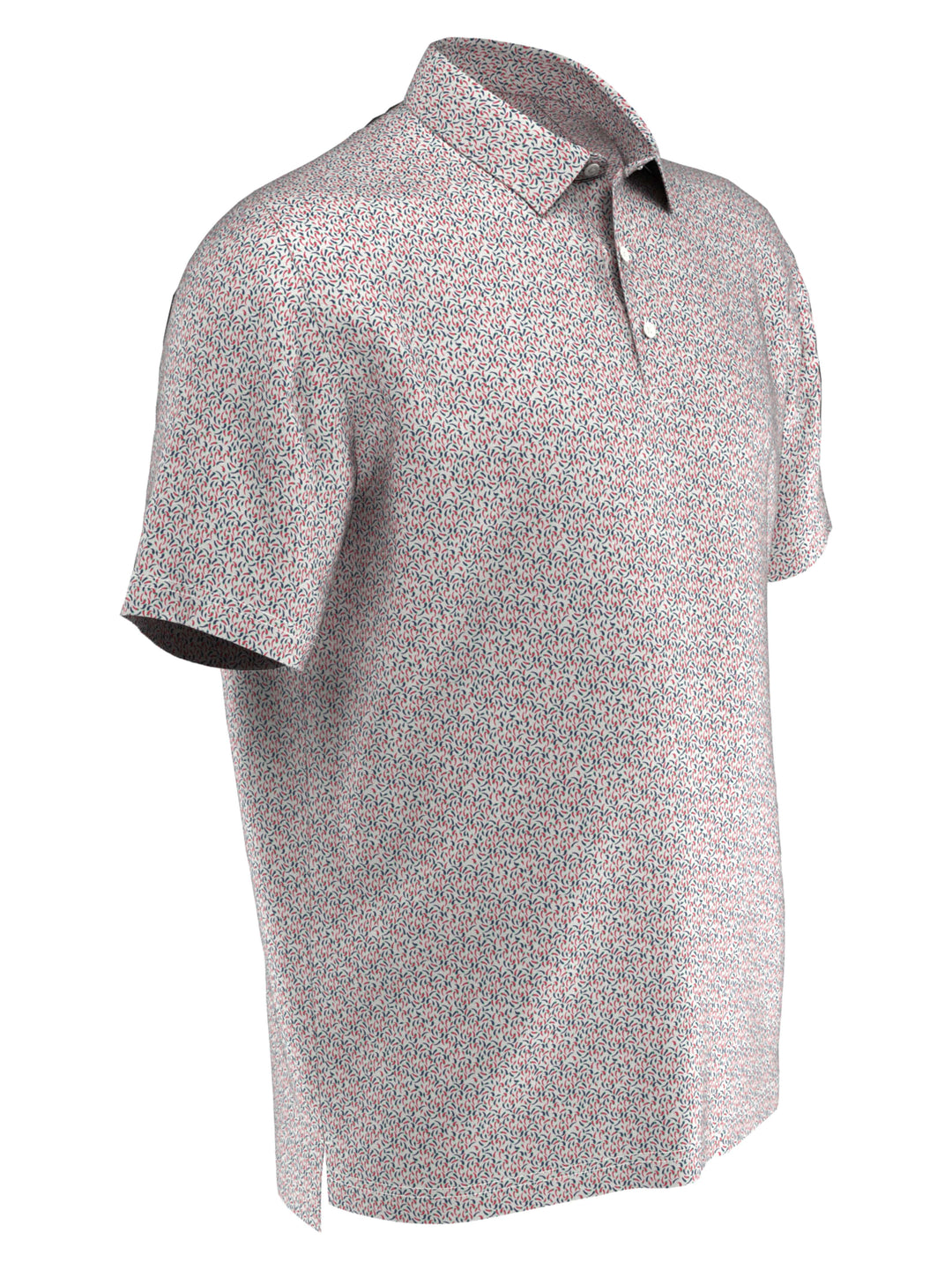 Big & Tall Novelty Printed Polo (Bright White) 