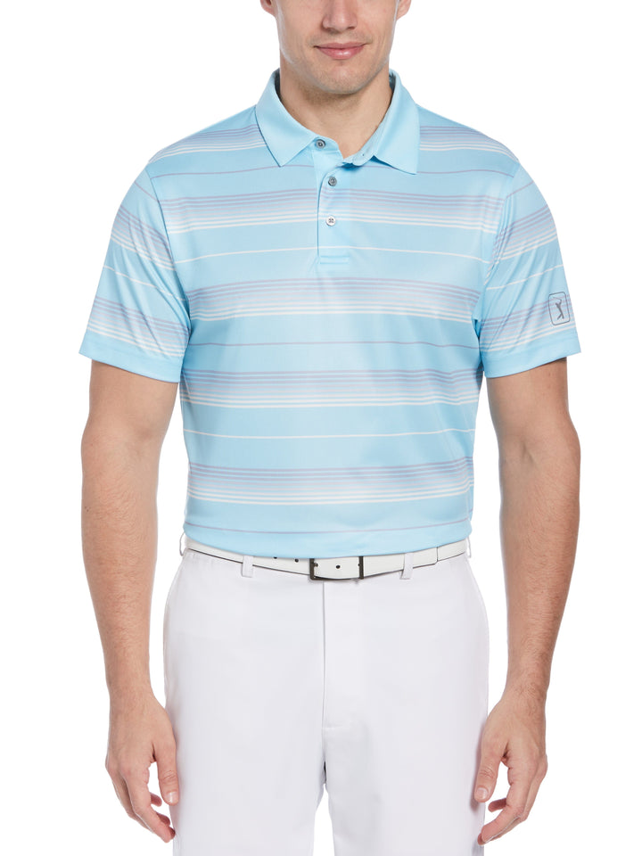 Big & Tall Ombre Stripe Print Golf Polo